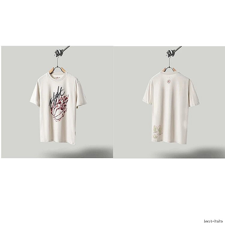 Travis Scott Cactus Co-branded Street-style Off-white T-shirt