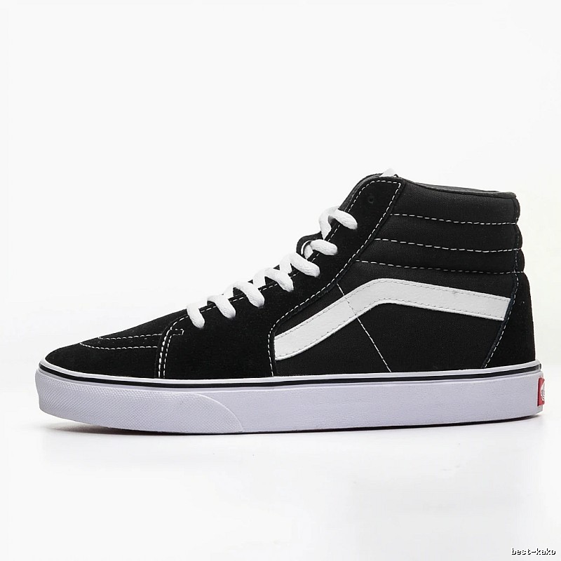 Vans classic black and white high-top shoes