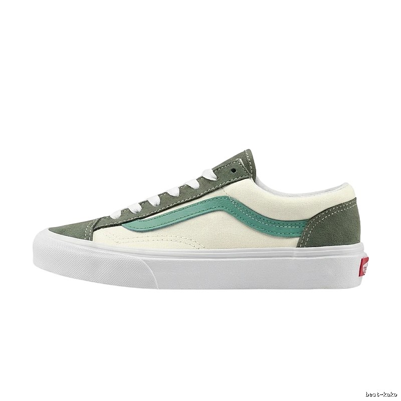 Vans Classic Retro Green and White Shoes