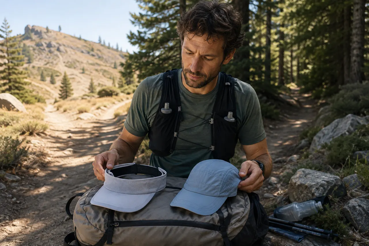 bestkako Trail Visor vs Running Cap visual guide for bestkako