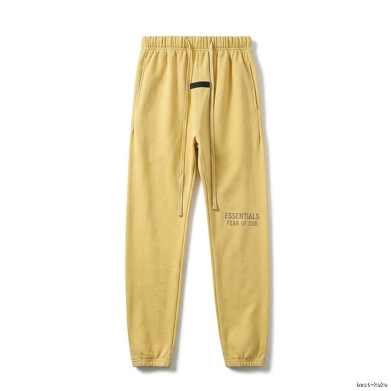 ESSENTIALS casual style light yellow sweatpants